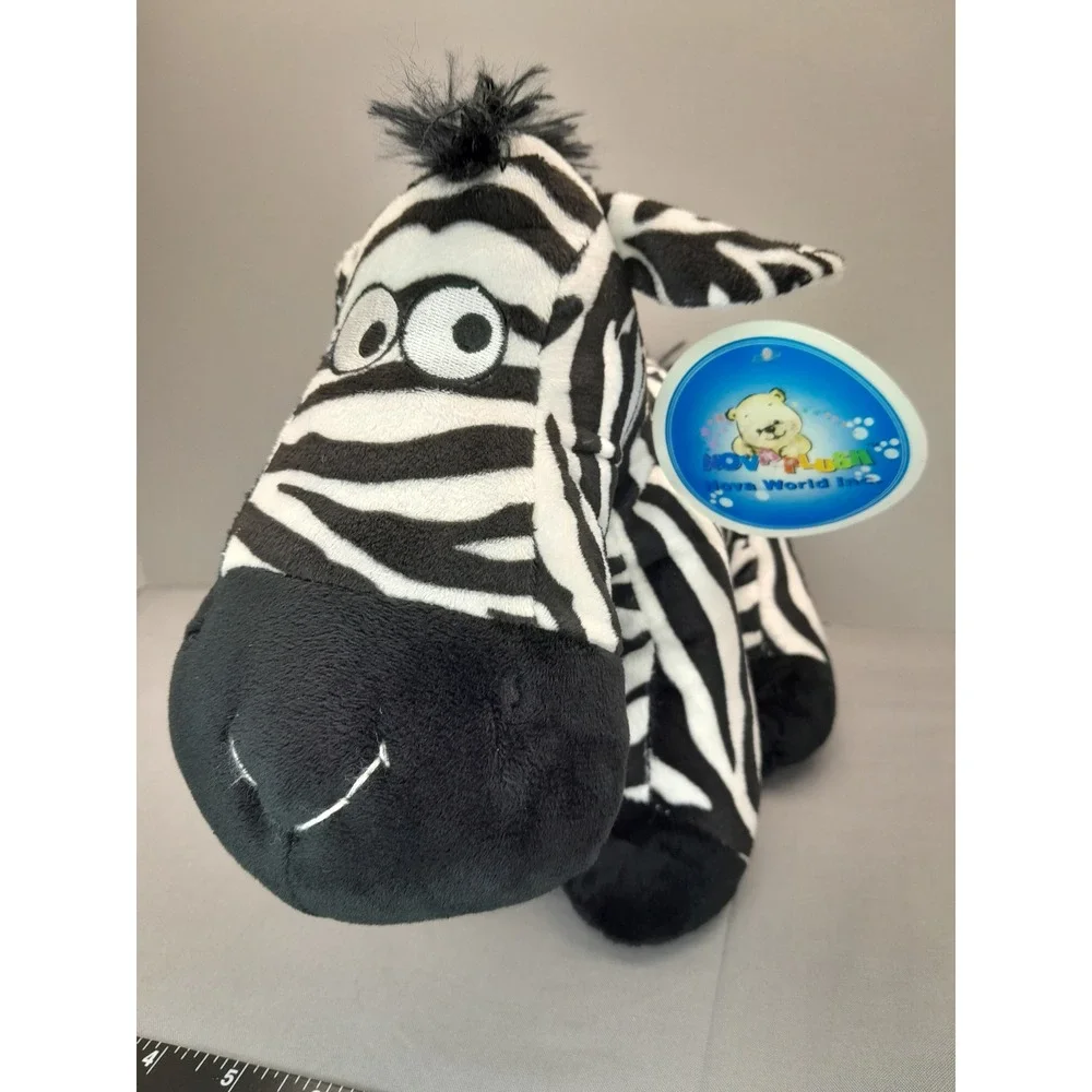 Nova Plush Zebra Stuffed Animal Nova World Inc Black White Striped Safari Toy